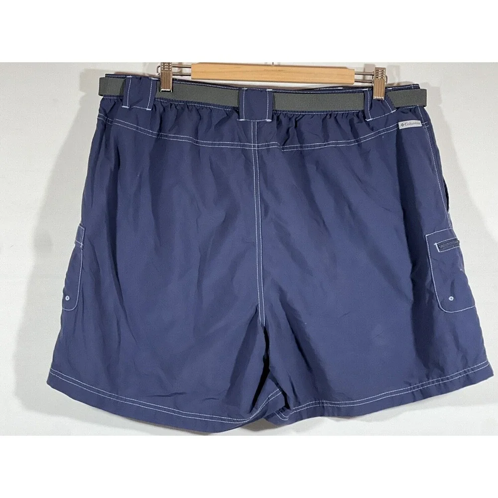 Columbia Cargo Shorts Mens 2XL Blue Hiking Gorpcore Outdoor Utility Trail
